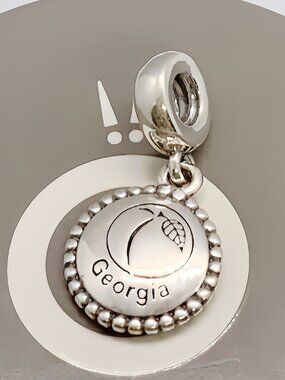 Pandora Georgia peach Dangle Charm Pendant